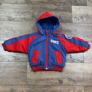 Vintage 90s Mighty Mac New York Giants NFL Touchdown Club Puffy Jacket - Kids 3T